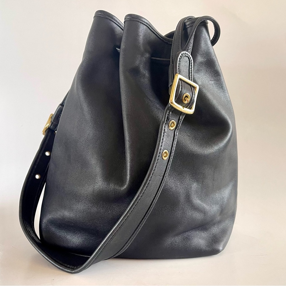 Coach Black Leather Hobo Bag